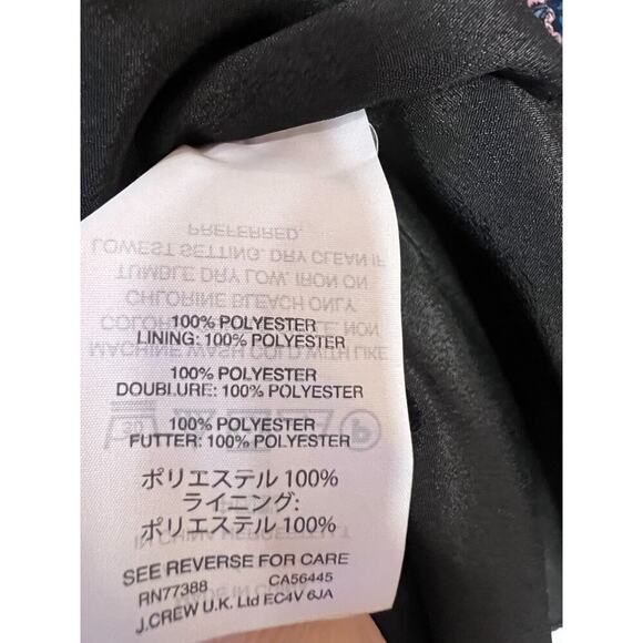 J. Crew Dress Size 14 Dress Long Sleeves Ruffled Waist Multicolor - Picture 3 of 6